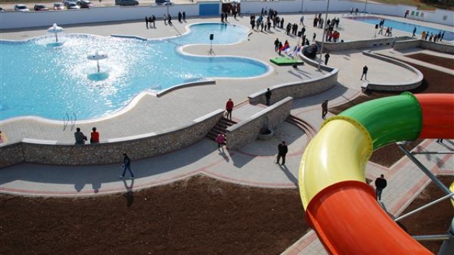 Akva park u Sokobanji - pogled ka bazenima Akva park u Sokobanji - pogled ka bazenima